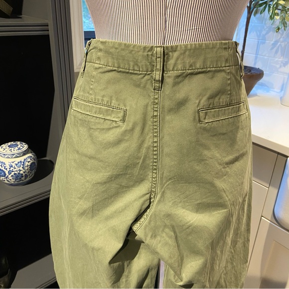 J. Crew Wide Leg Green Utility Slacks – Size 25P - Picture 6 of 8